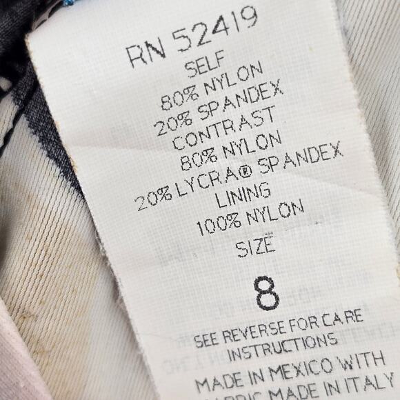 Sessa Black Floral Halter Padded Swimwear Tankini Tank Top Medium M 8 - Picture 7 of 7